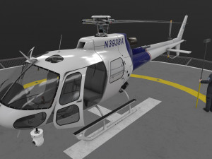 as-350 us customs and border protection animated 3D Модель