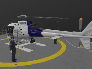 as-350 us customs and border protection animated 3D Модель