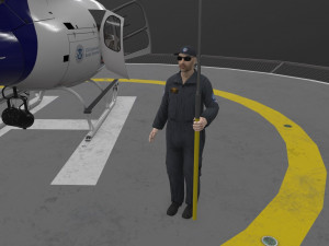 as-350 us customs and border protection animated 3D Модель