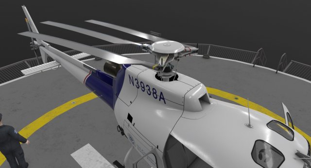 as-350 us customs and border protection animated 3D Model in Helicopter ...