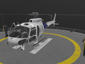 as-350 us customs and border protection animated 3D Модель