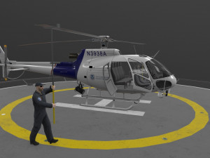 as-350 us customs and border protection animated 3D Модель