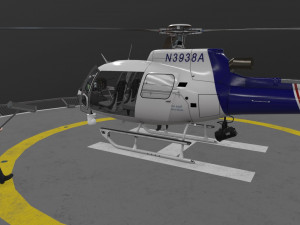 as-350 us customs and border protection animated 3D Модель