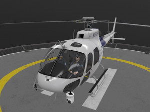 as-350 us customs and border protection animated 3D Модель