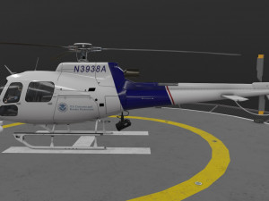 as-350 us customs and border protection animated 3D Модель