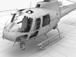 as-350 us customs and border protection animated 3D Модель