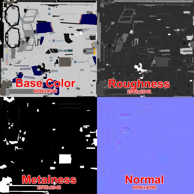 as-350 us customs and border protection animated 3D Model in Helicopter ...