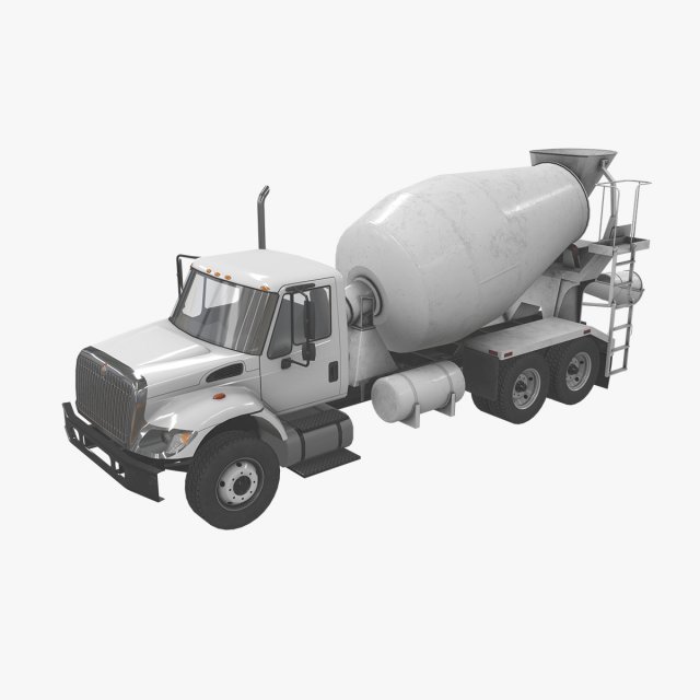 mixer truck international 7400 3D 模型 .c4d .max .obj .3ds .fbx .stl .blend 