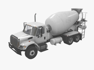 mixer truck international 7400 3D Model