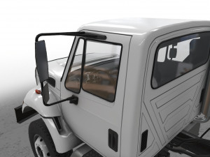 mixer truck international 7400 3D 模型