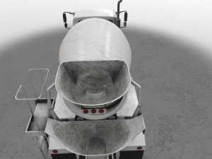 mixer truck international 7400 3D 模型