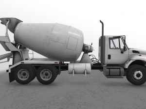mixer truck international 7400 3D 模型