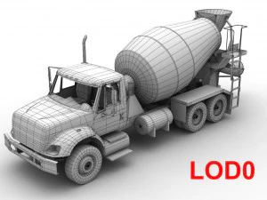 автоміксер міжнародний 7400 3D Модель