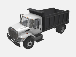 dump truck international 7400 2 3D Model