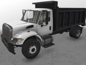 dump truck international 7400 2 Model 3D