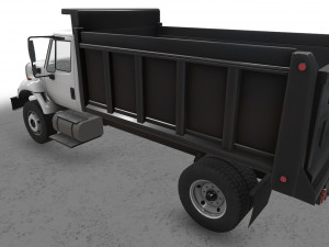 dump truck international 7400 2 Model 3D