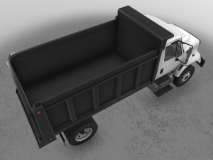 dump truck international 7400 2 Model 3D