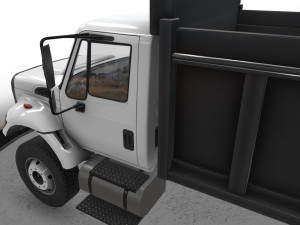 dump truck international 7400 2 Model 3D