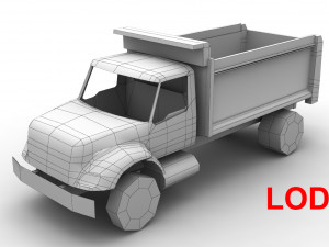 dump truck international 7400 2 Model 3D