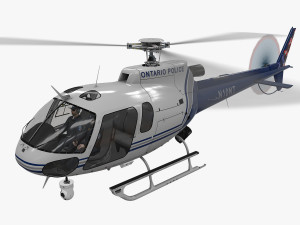 as-350 ontario police animated 3D Model