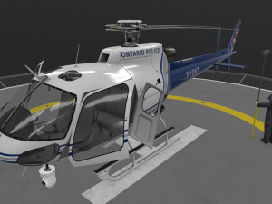 as-350 ontario police animated Modèle 3D