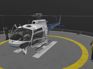 as-350 ontario police animated Modèle 3D
