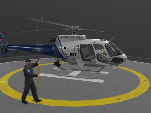 as-350 ontario police animated Modèle 3D