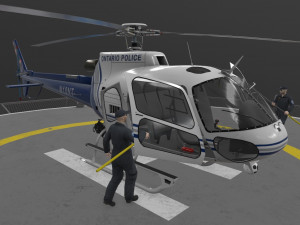as-350 ontario police animated Modèle 3D