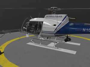 as-350 ontario police animated Modèle 3D
