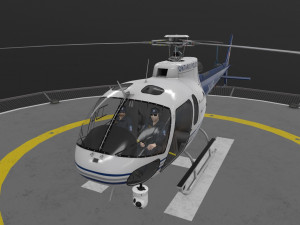 as-350 ontario police animated Modèle 3D