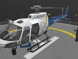 as-350 philadelphia police animated 3D 模型