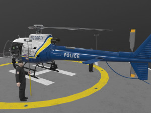 as-350 philadelphia police animated 3D 模型