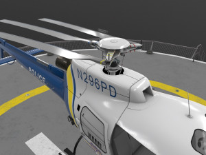 as-350 philadelphia police animated 3D 模型