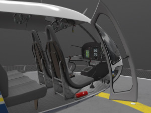 as-350 philadelphia police animated 3D 模型