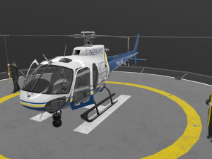 as-350 philadelphia police animated 3D 模型