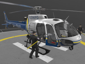 as-350 philadelphia police animated 3D 模型