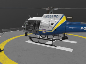 as-350 philadelphia police animated 3D 模型