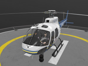 as-350 philadelphia police animated 3D 模型