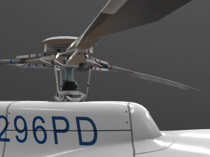as-350 philadelphia police animated 3D 模型