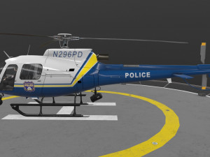 as-350 philadelphia police animated 3D 模型