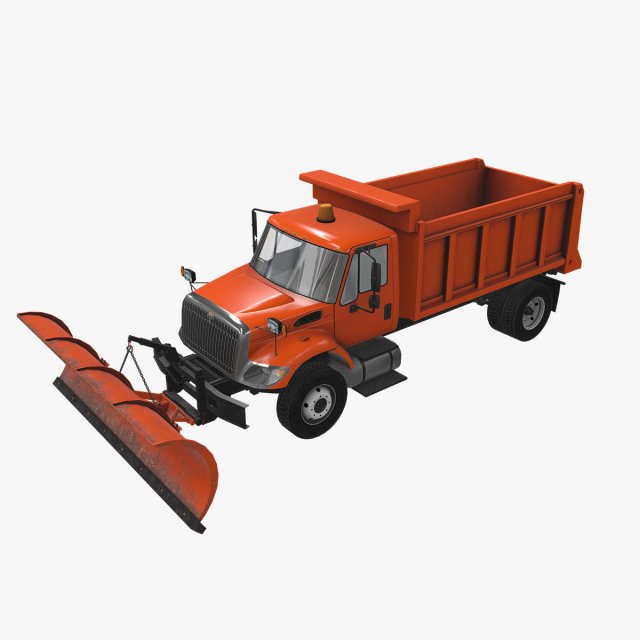snow plow international 7400 3D 모델 .c4d .max .obj .3ds .fbx .stl .blend 