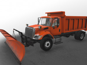 snow plow international 7400 3D 모델