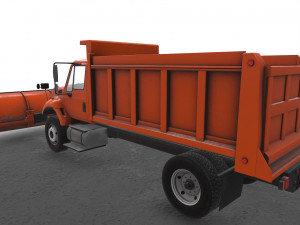 snow plow international 7400 3D 모델