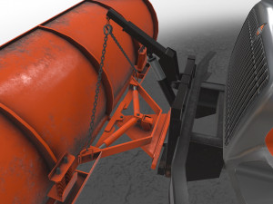snow plow international 7400 3D 모델