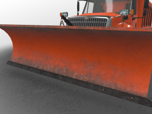 snow plow international 7400 3D 모델