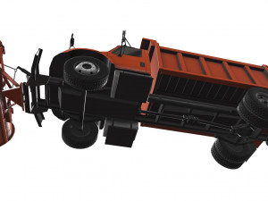 snow plow international 7400 3D 모델