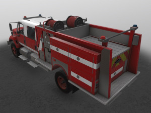 fire truck red 3D Model