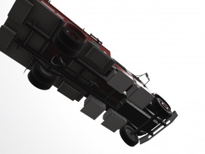 fire truck red 3D Model