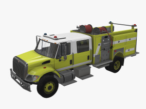 fire truck yellow 3D-Modell