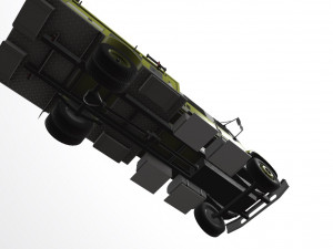 fire truck yellow Modelo 3D
